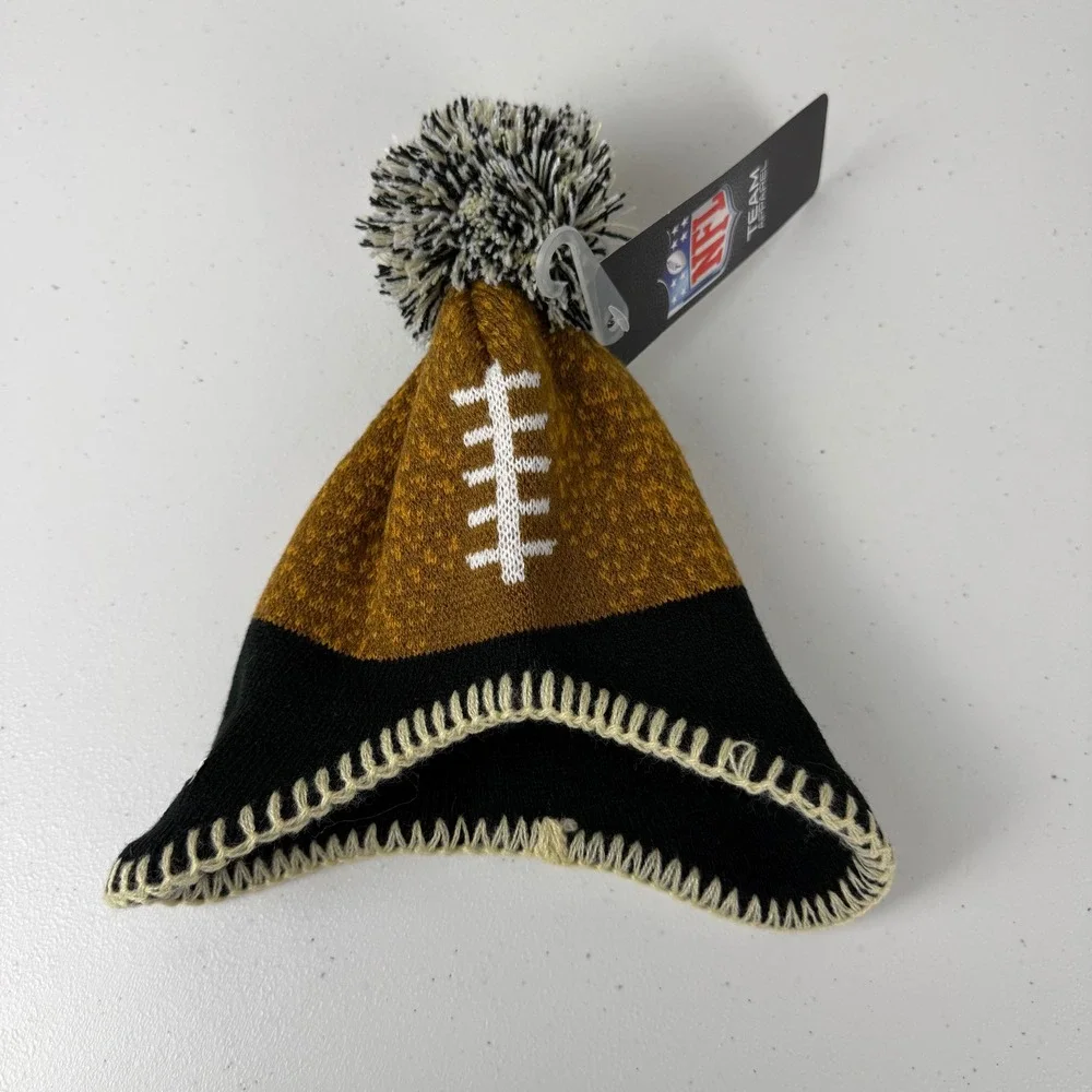 NFL Team Apparel Infant Kids New‎ Orleans Saints Knit Beanie Hat Football NEW